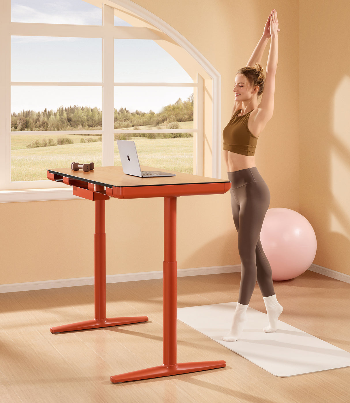 Maidesite Yoga - Escritorio regulable en altura con tablero