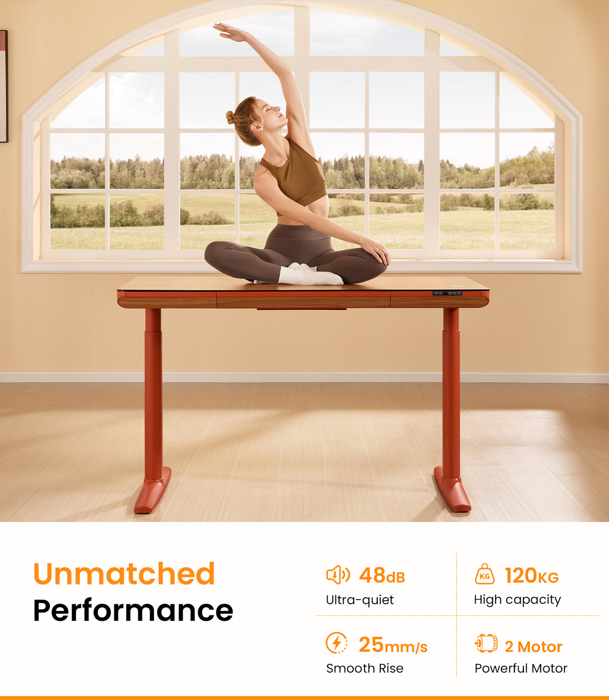 Maidesite Yoga - Escritorio regulable en altura con tablero