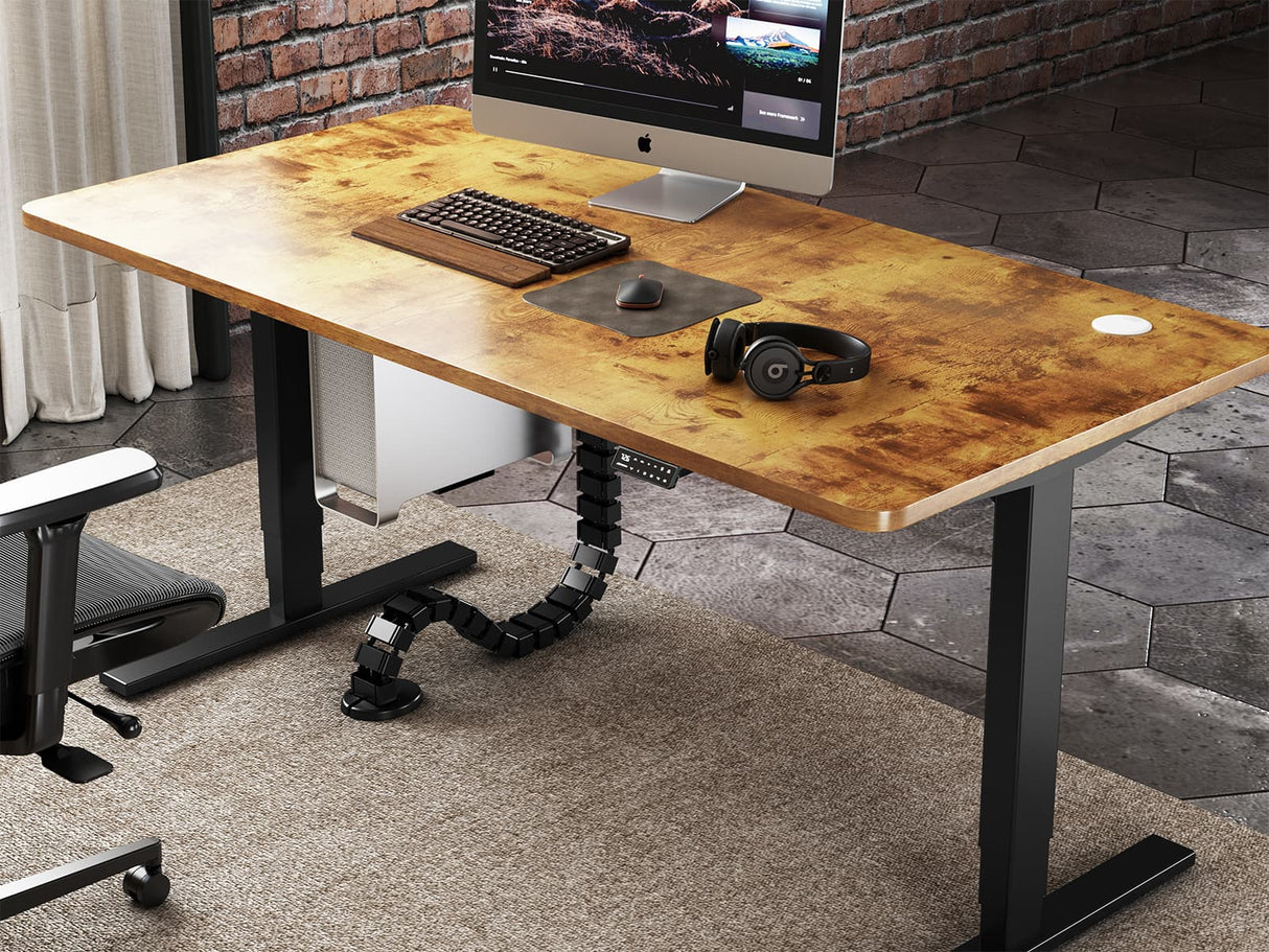 El standing escritorio ajustable Maidesite T2 Pro Plus viene con sistema anticolisión incorporado para proteger muebles y mascotas