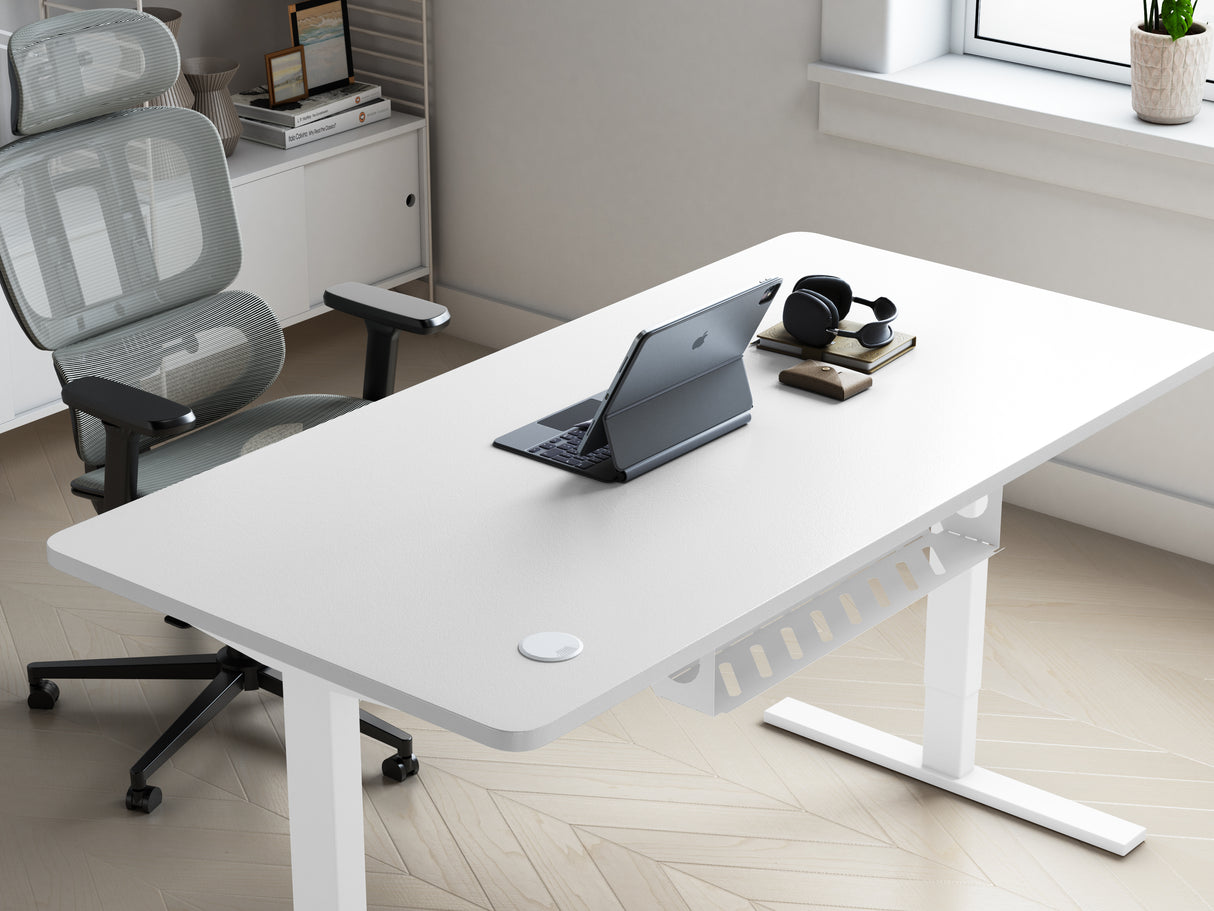 Escritorio eléctrico elevable T2 Pro 140x70cm blanco para oficina en casa