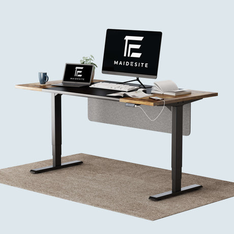 Escritorio elevable Maidesite SC2 Pro con tablero de 160x80cm capacidad hasta 160kg para soporte de múltiples monitores