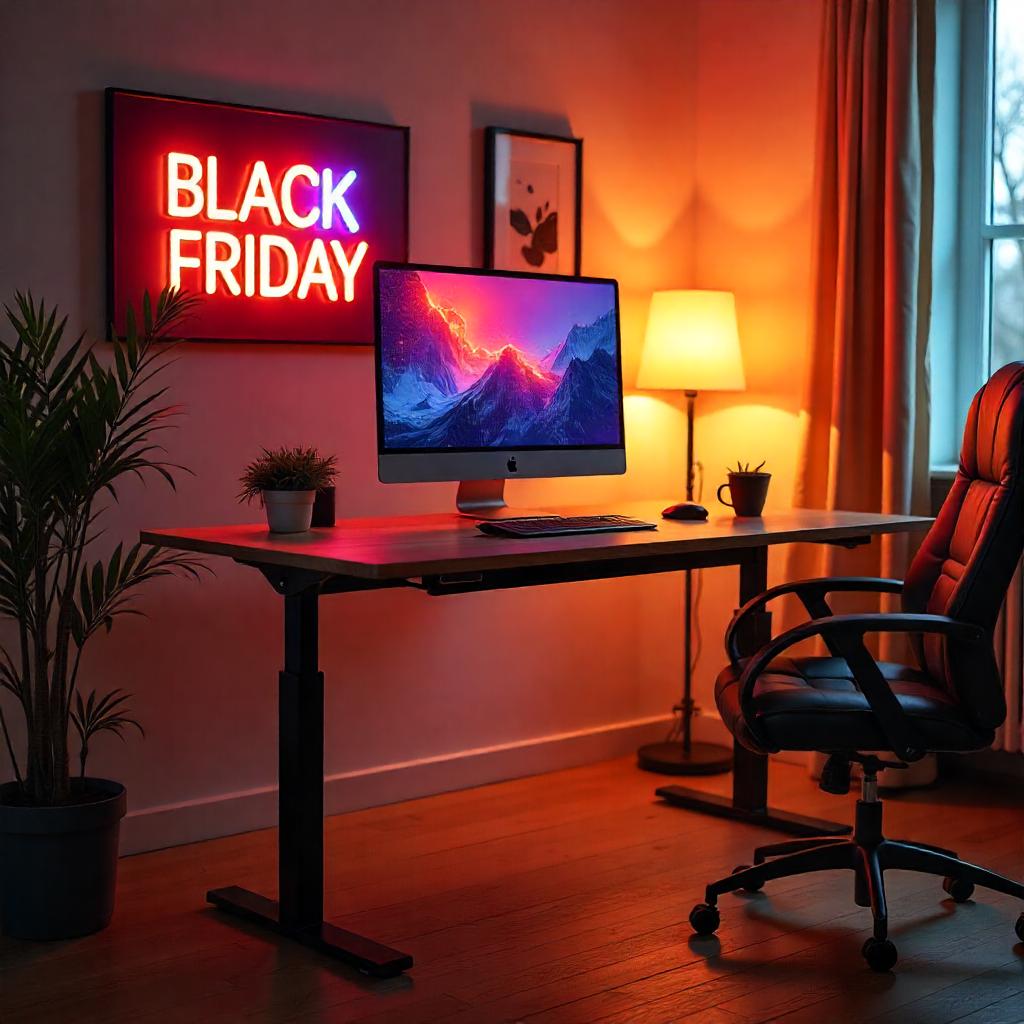 Black Friday: ¡Compra en línea – Escritorio eléctrico ajustable en altura!