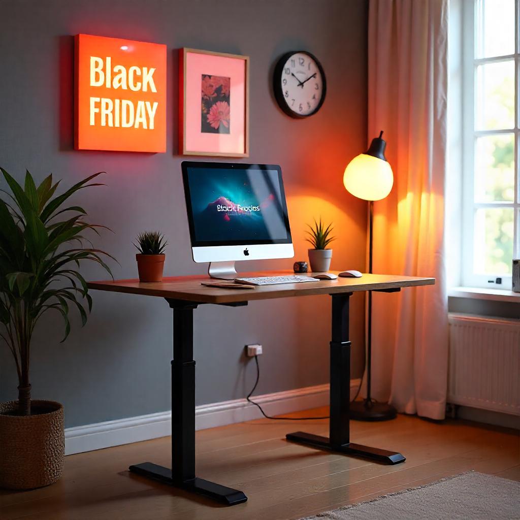 Escritorio ajustable en altura para el hogar, promoción Black Friday