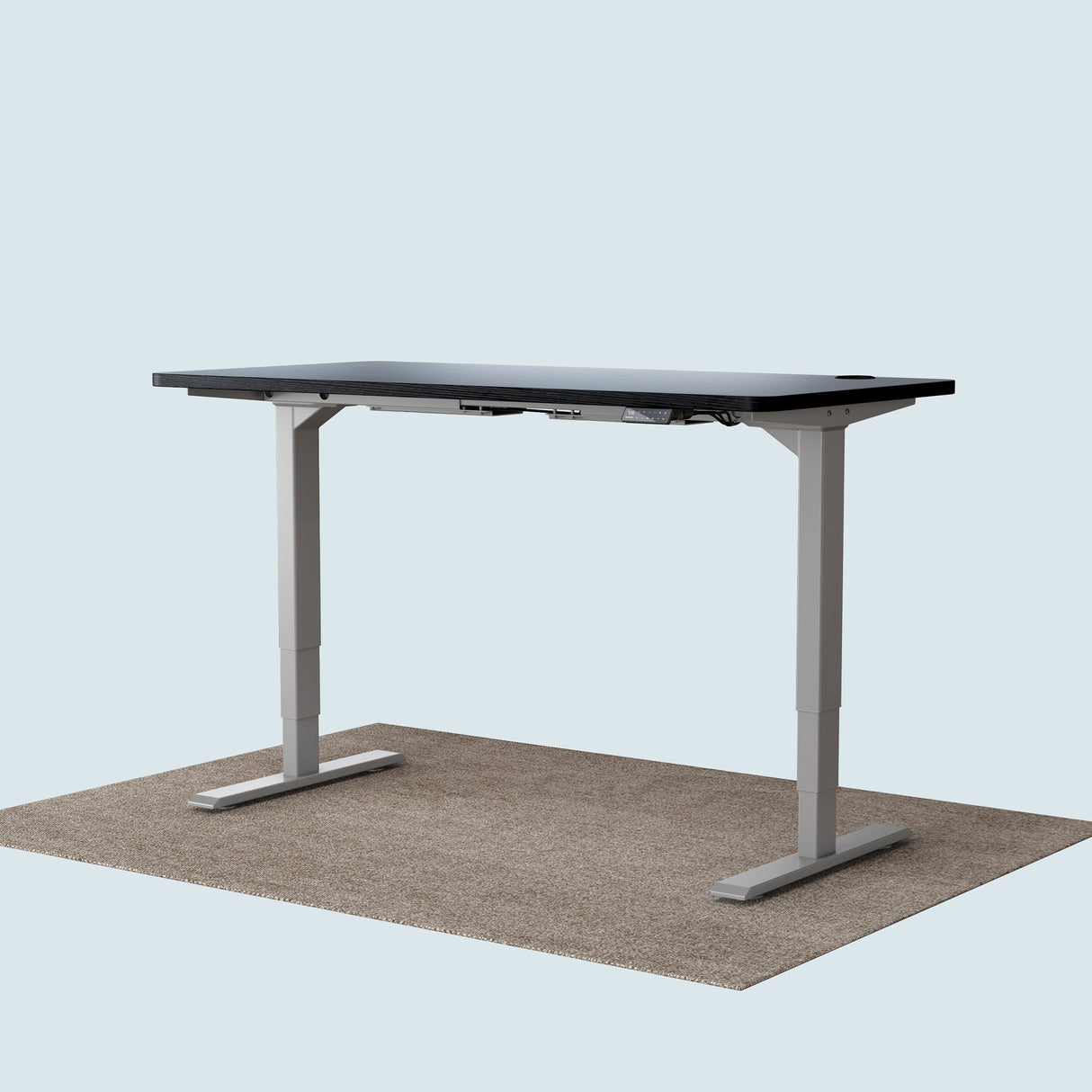 Maidesite height adjustable computer desk grey desk frame black desktop is elegant and beautiful, great as working desk