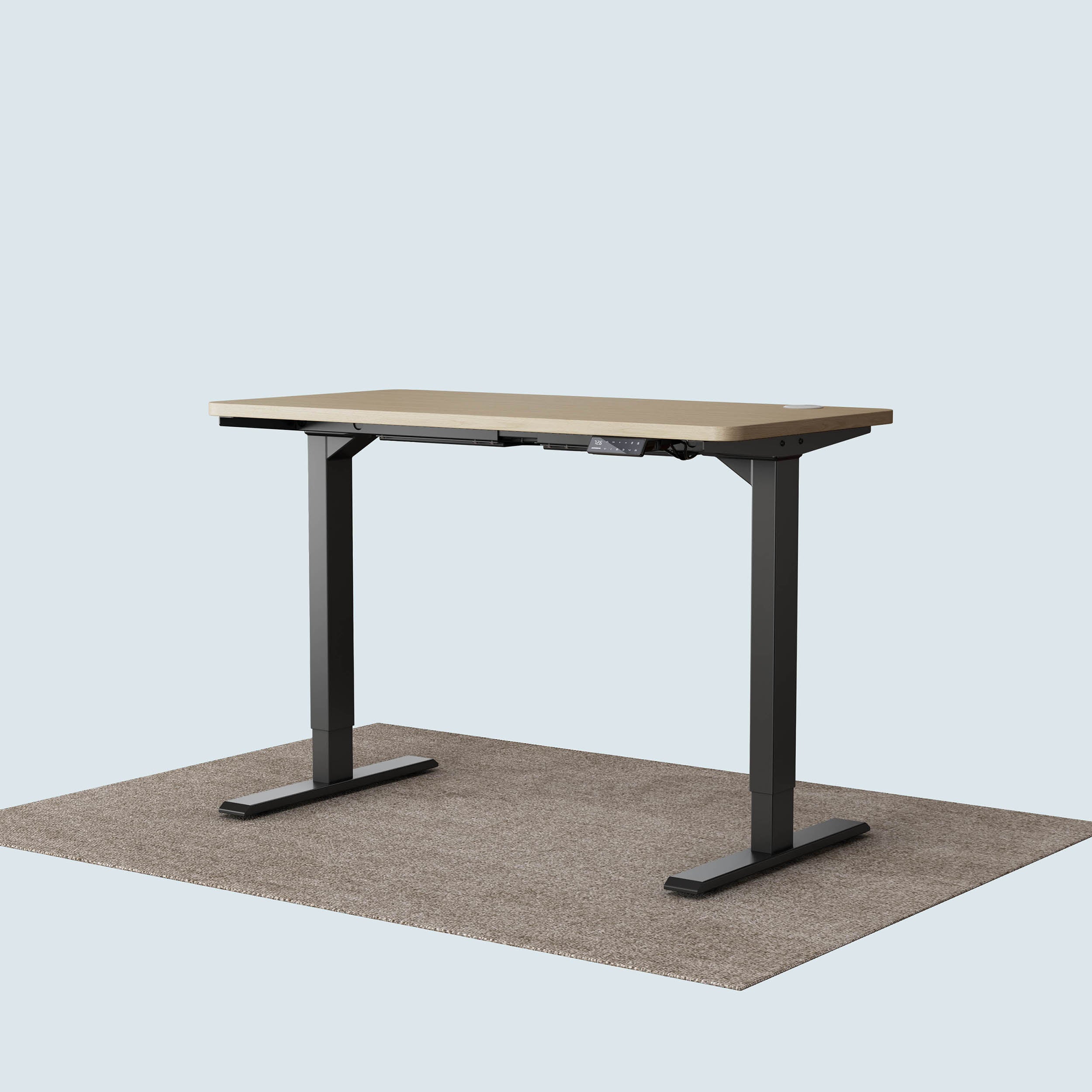 Maidesite T2 Pro escritorio regulable en altura marco negro y escritorio roble 120x60cm