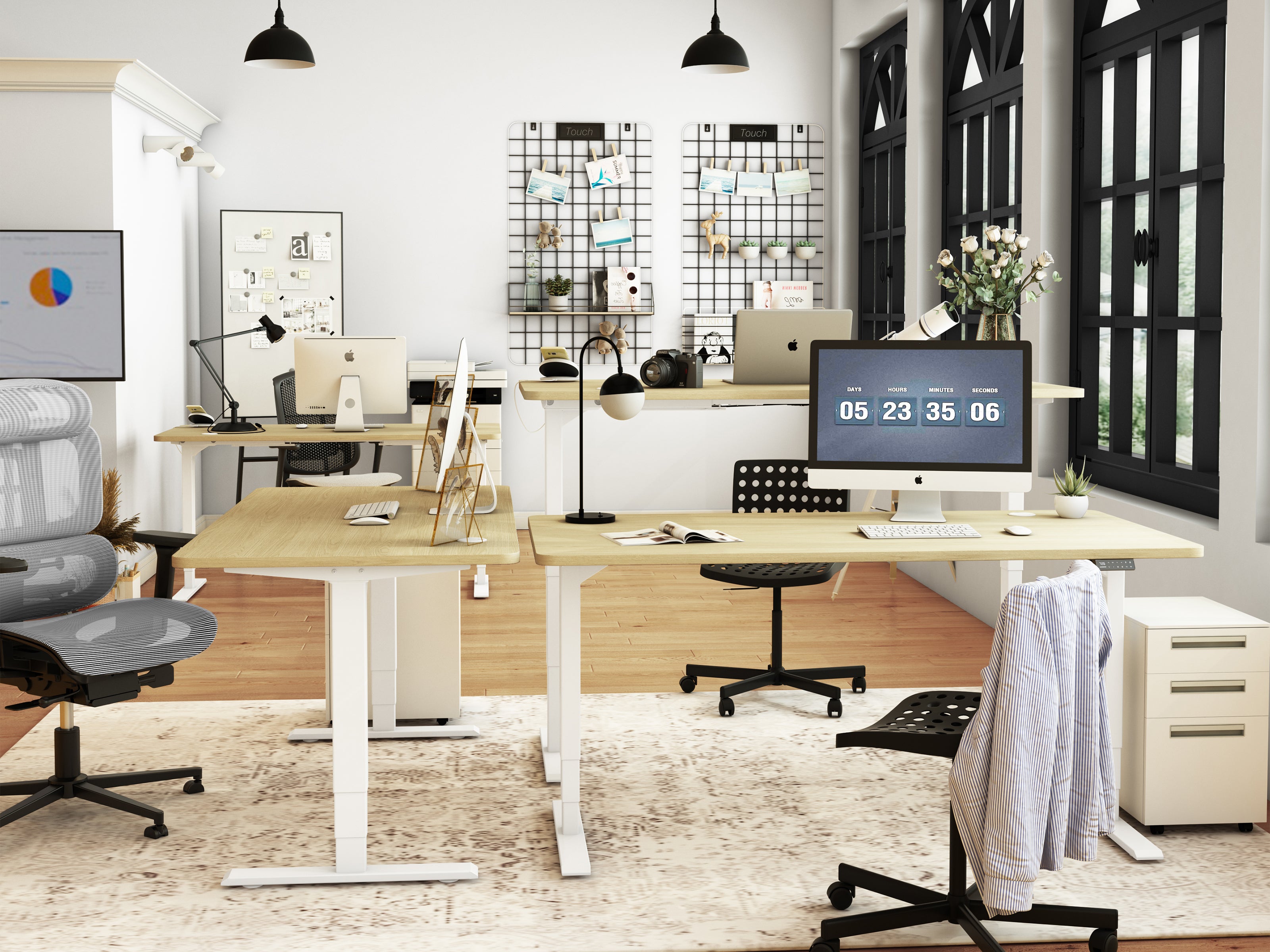 Maidesite T2 Pro Plus-Marco de Escritorio Eléctrico Elevable en Altura Doble Motor