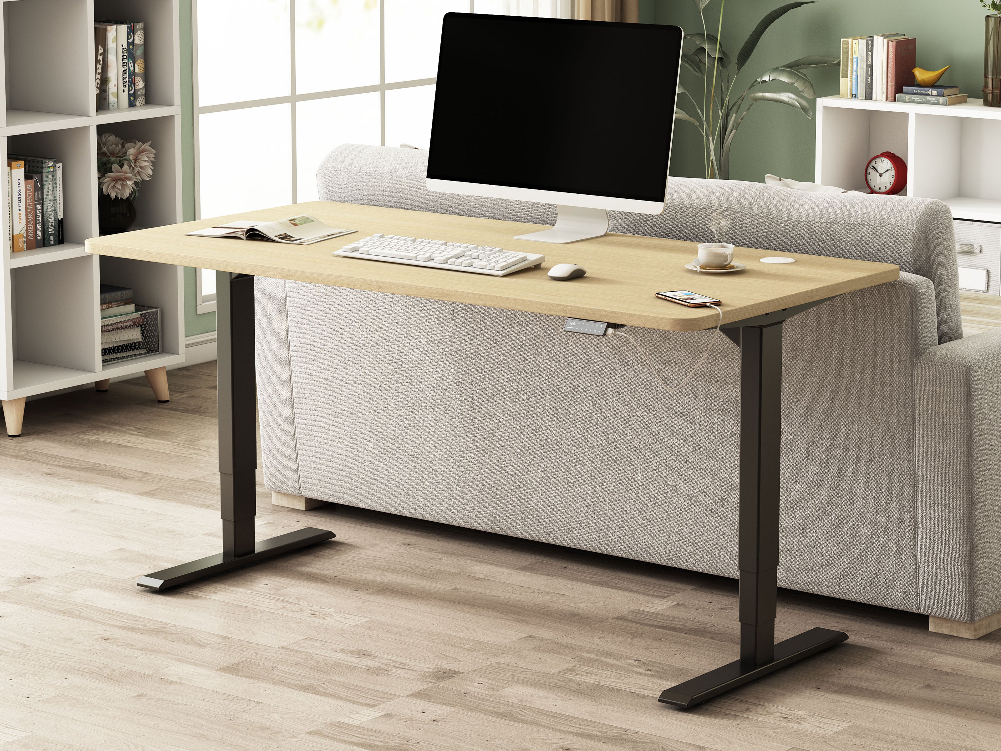 Maidesite T2 Pro Plus-Marco de Escritorio Eléctrico Elevable en Altura Doble Motor