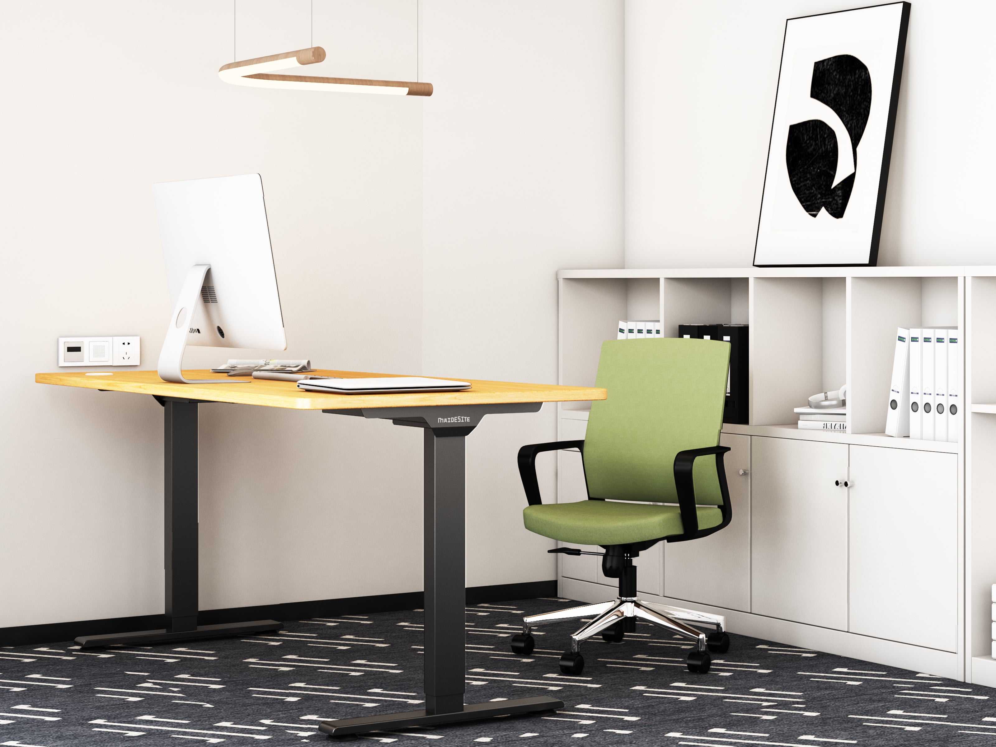 Maidesite Marco de Escritorio Elevable Regulable en Altura T2