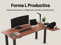 Escritorio en forma de L de Maidesite, modelo Canvas, con 4 patas de altura regulable