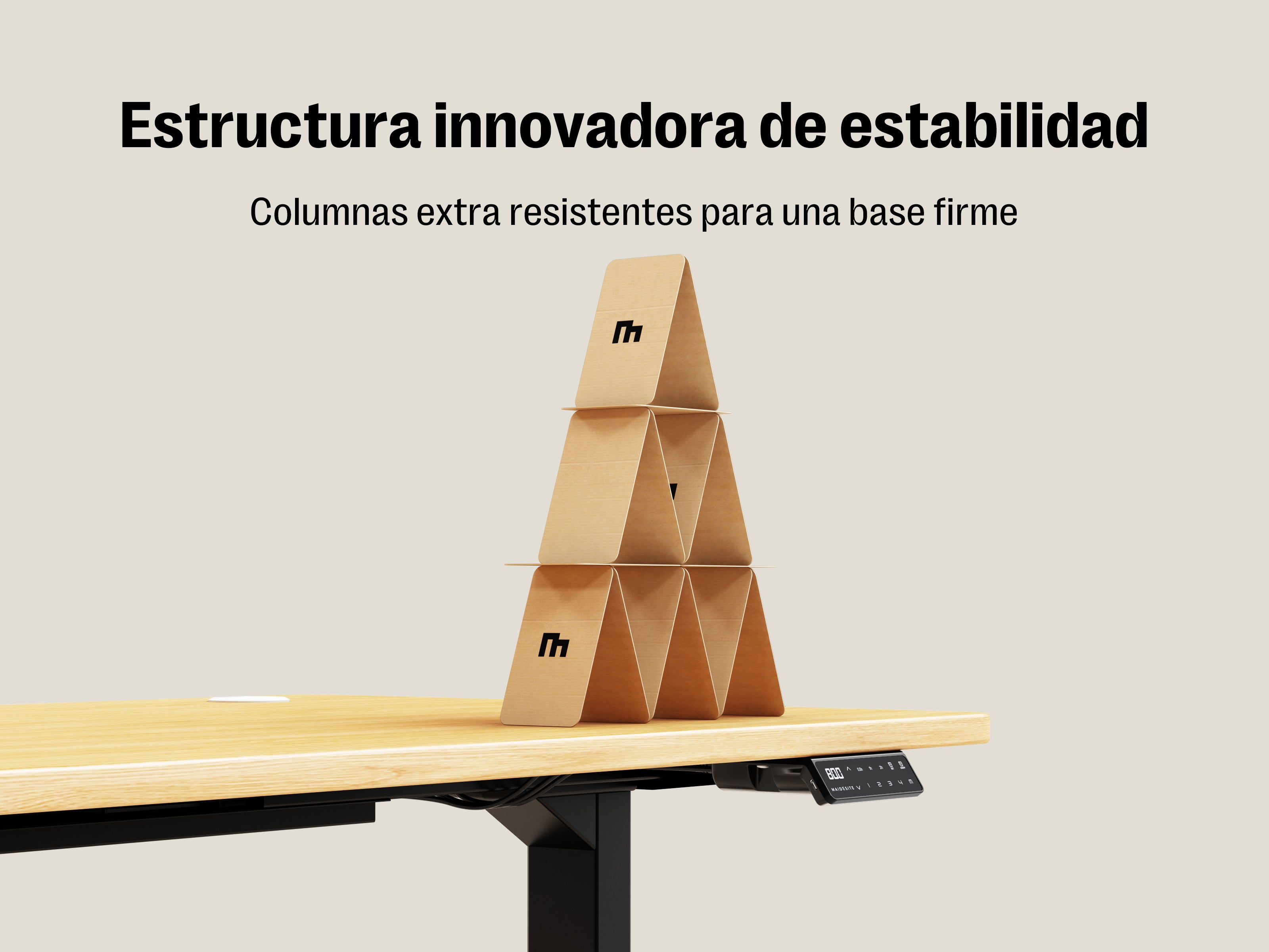 Maidesite T2 Pro Plus-Marco de Escritorio Eléctrico Elevable en Altura Doble Motor