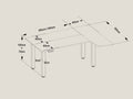 Escritorio en forma de L de Maidesite, modelo Canvas, con 4 patas de altura regulable