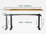 Maidesite T2 Pro Max - Base de escritorio eléctrica con altura ajustable