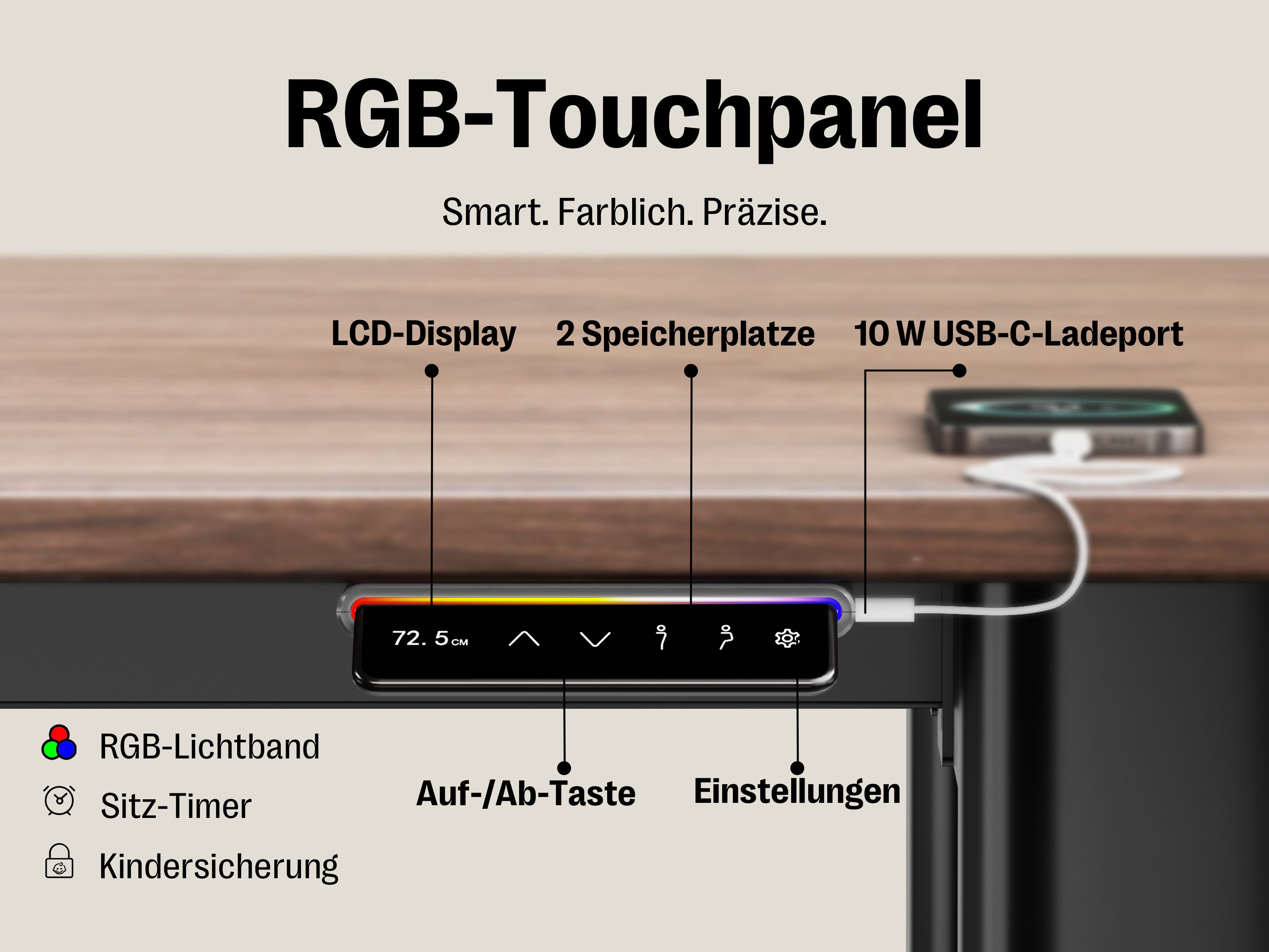 Maidesite T4 Pro Plus-Marco de Escritorio Eléctrico Elevable en Altura Doble Motor