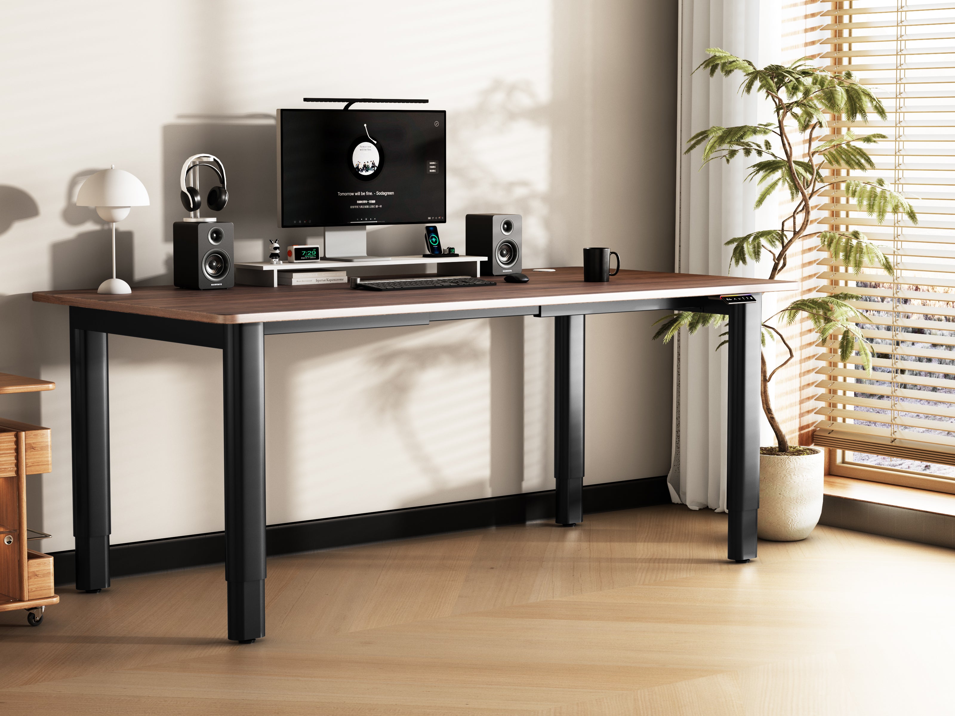 Maidesite T4 Pro Plus-Marco de Escritorio Eléctrico Elevable en Altura Doble Motor