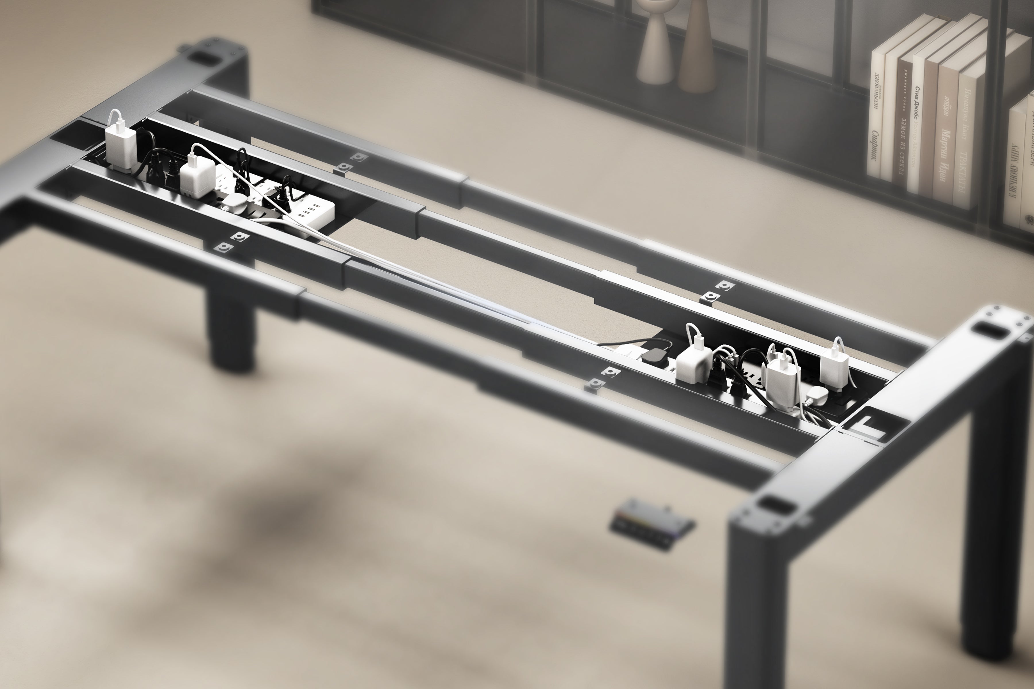 <p>Gran canal para cables</p>