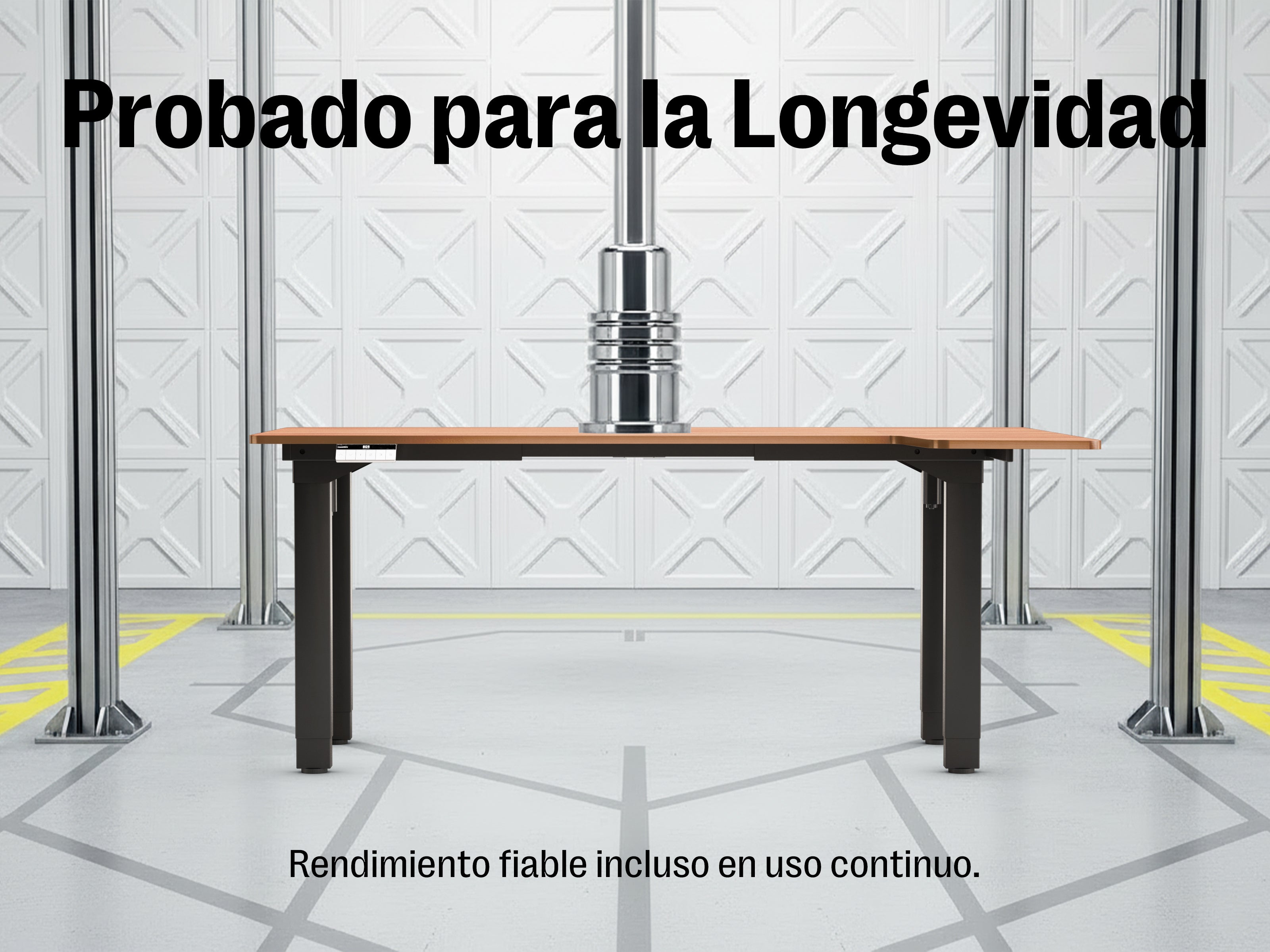 Escritorio en forma de L de Maidesite, modelo Canvas, con 4 patas de altura regulable