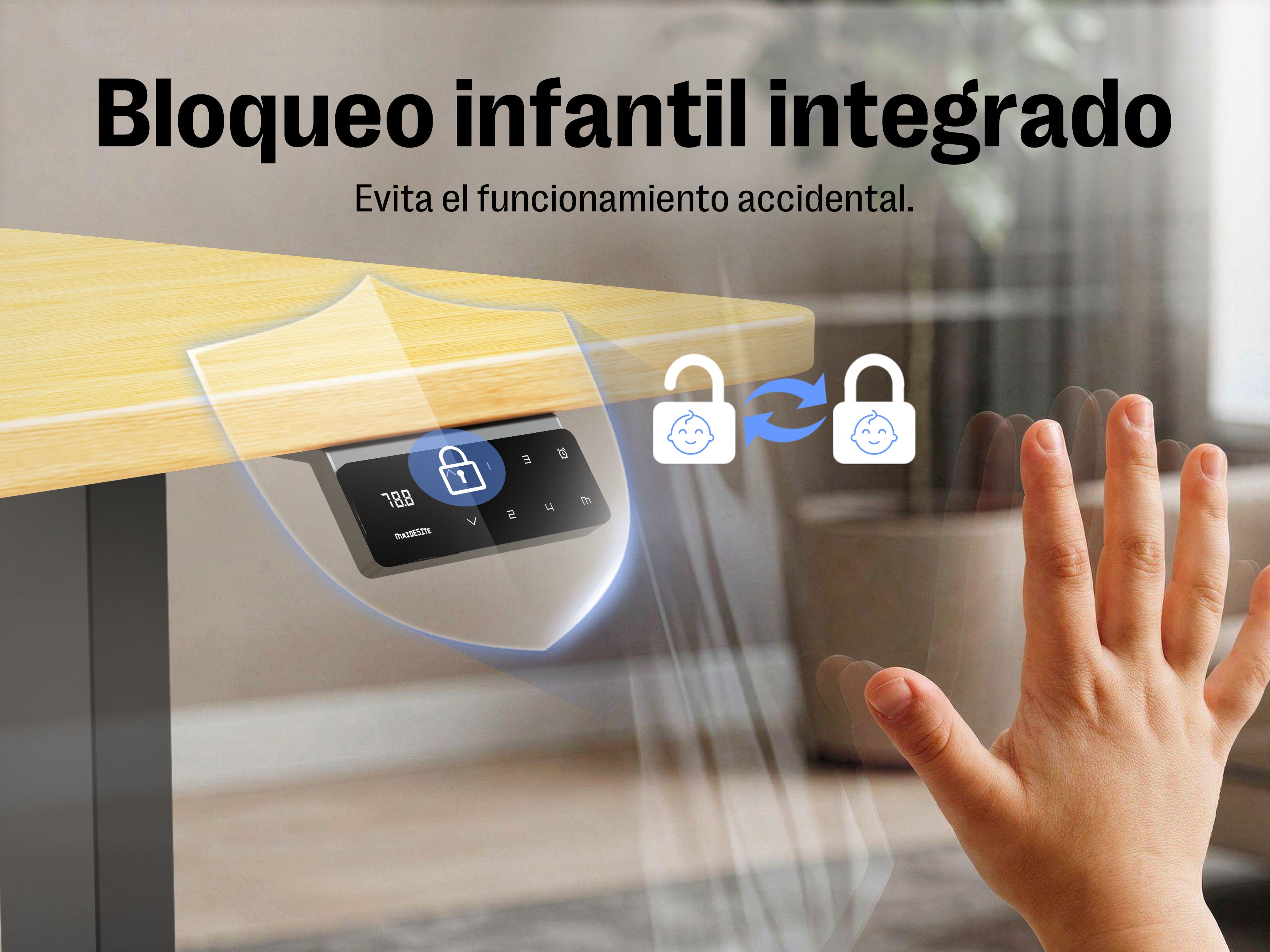 Maidesite Marco de Escritorio Elevable Regulable en Altura T2