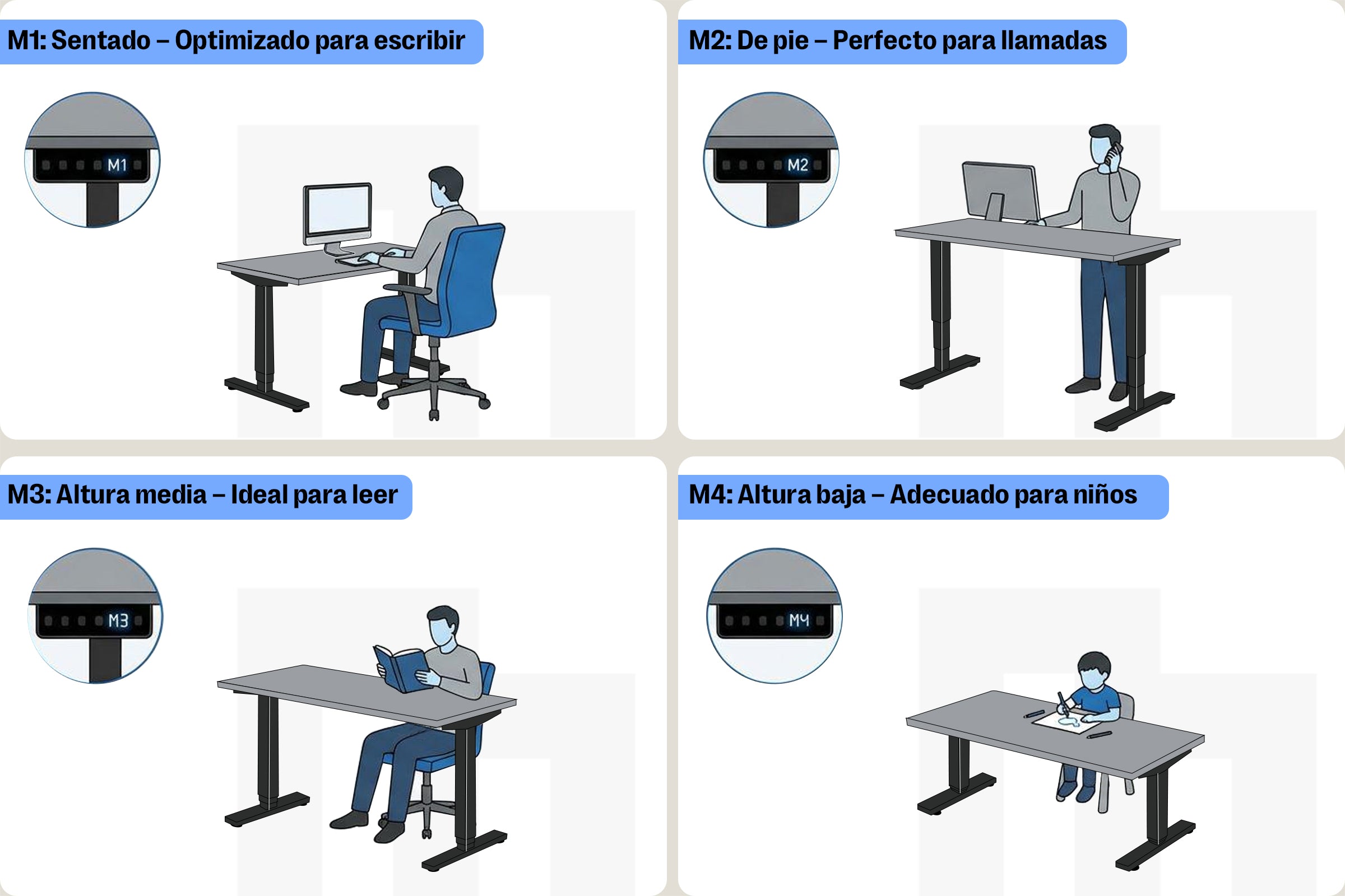 <p>4 alturas memorizadas</p>
