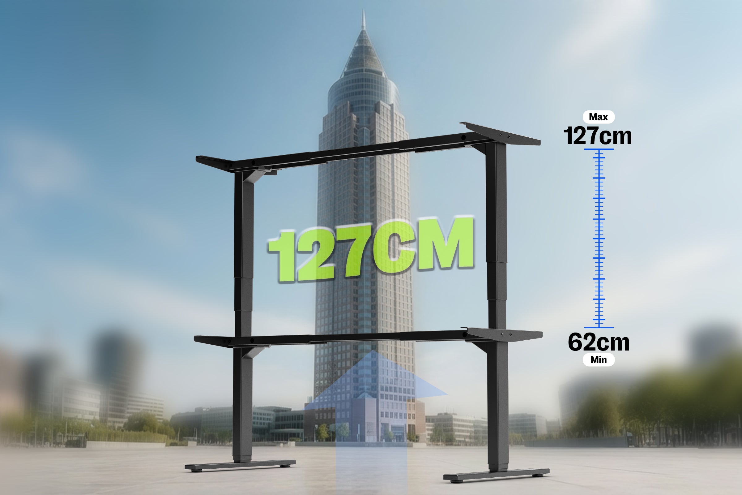 <p>Rango de altura extra amplio</p>