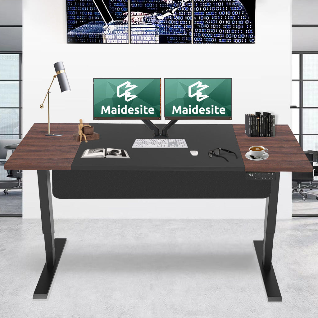 Maidesite SC2 Pro escritorio elevable eléctrico 180x80cm Negro-Nogal adecuado gerente y jefe