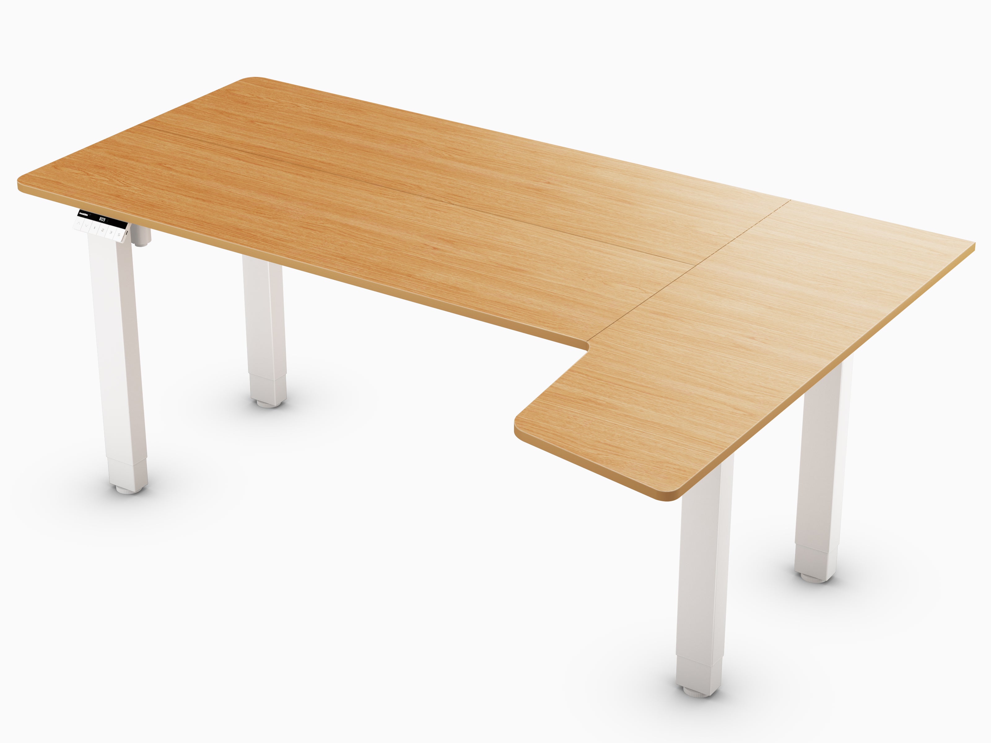 Escritorio en forma de L de Maidesite, modelo Canvas, con 4 patas de altura regulable