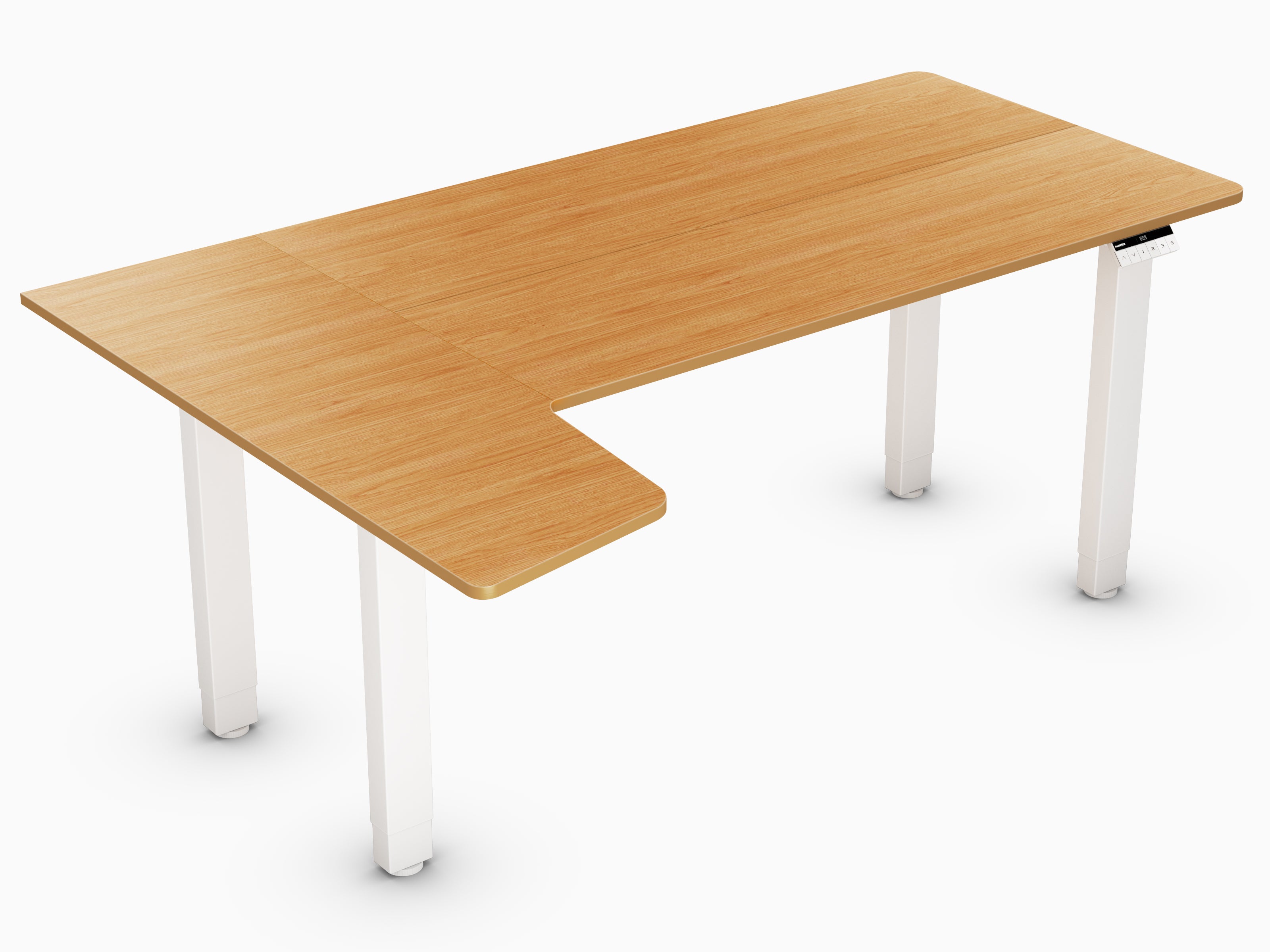 Escritorio en forma de L de Maidesite, modelo Canvas, con 4 patas de altura regulable