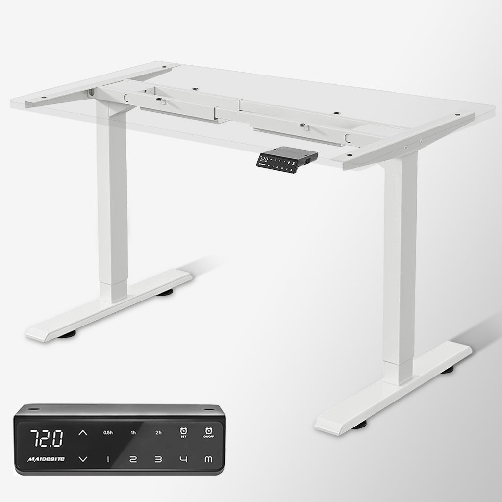 Maidesite T2 Pro - La estructura de escritorio de altura ajustable viene con un panel de control táctil con 4 alturas de memoria