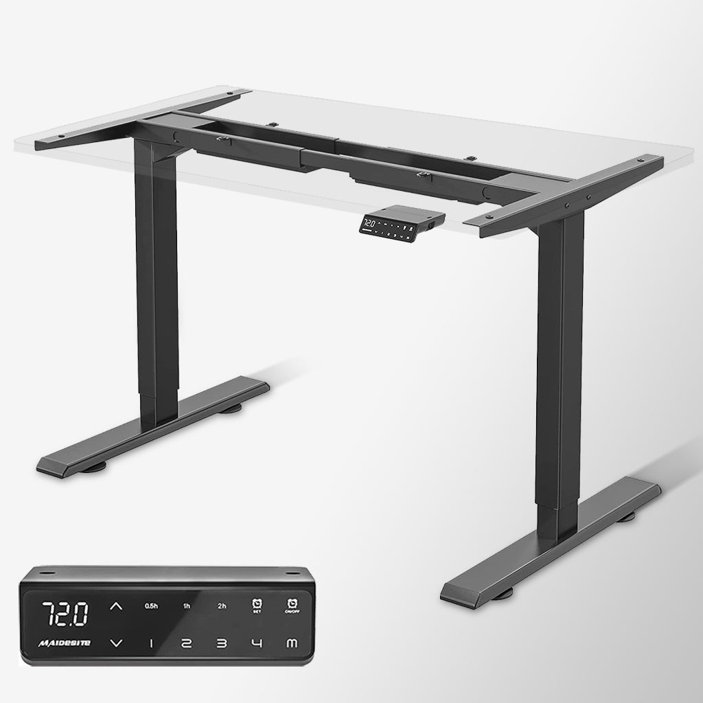 El panel de control inteligente del escritorio ajustable en altura Maidesite tiene 4 memorias de altura y puerto de recarga USB