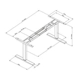 Maidesite T2 Pro Plus - Elevación eléctrica de la altura del escritorio Soporte de escritorio de 120x60 cm a 200x80 cm