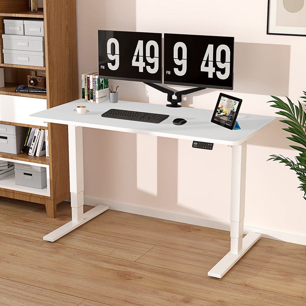 Maidesite S2 Pro Plus - Escritorio eléctrico regulable en altura con 2 monitores para la oficina en casa