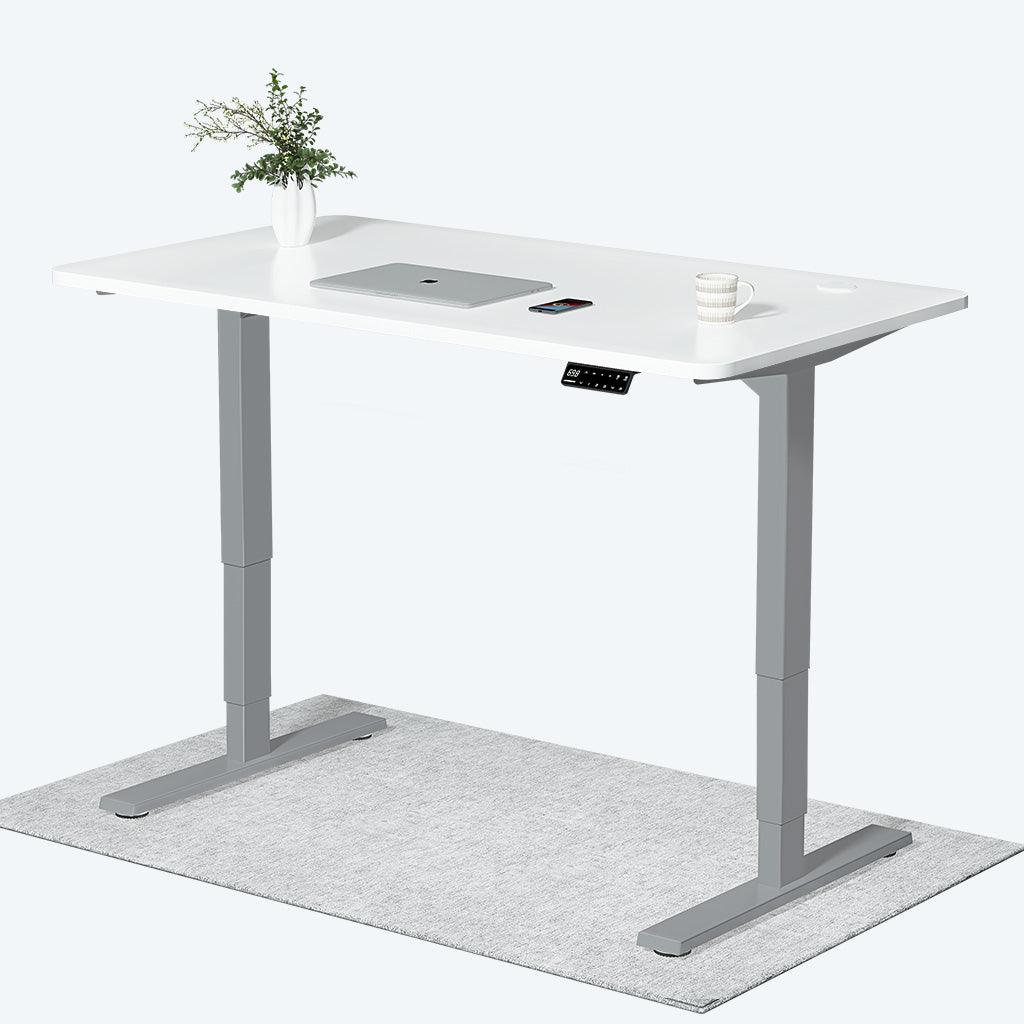 Maidesite S2 Pro Plus - Escritorio regulable en altura diseño de moda marco gris y tablero blanco