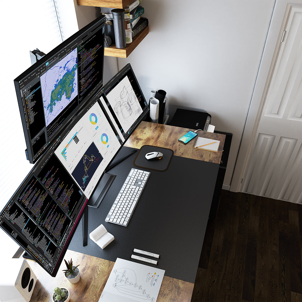 El escritorio de altura regulable Maidesite SC1 Pro dispone de un amplio espacio para pantallas de varios monitores