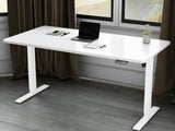 Escritorio elevable T1 Basic blanco para home office y despacho de estilo moderno