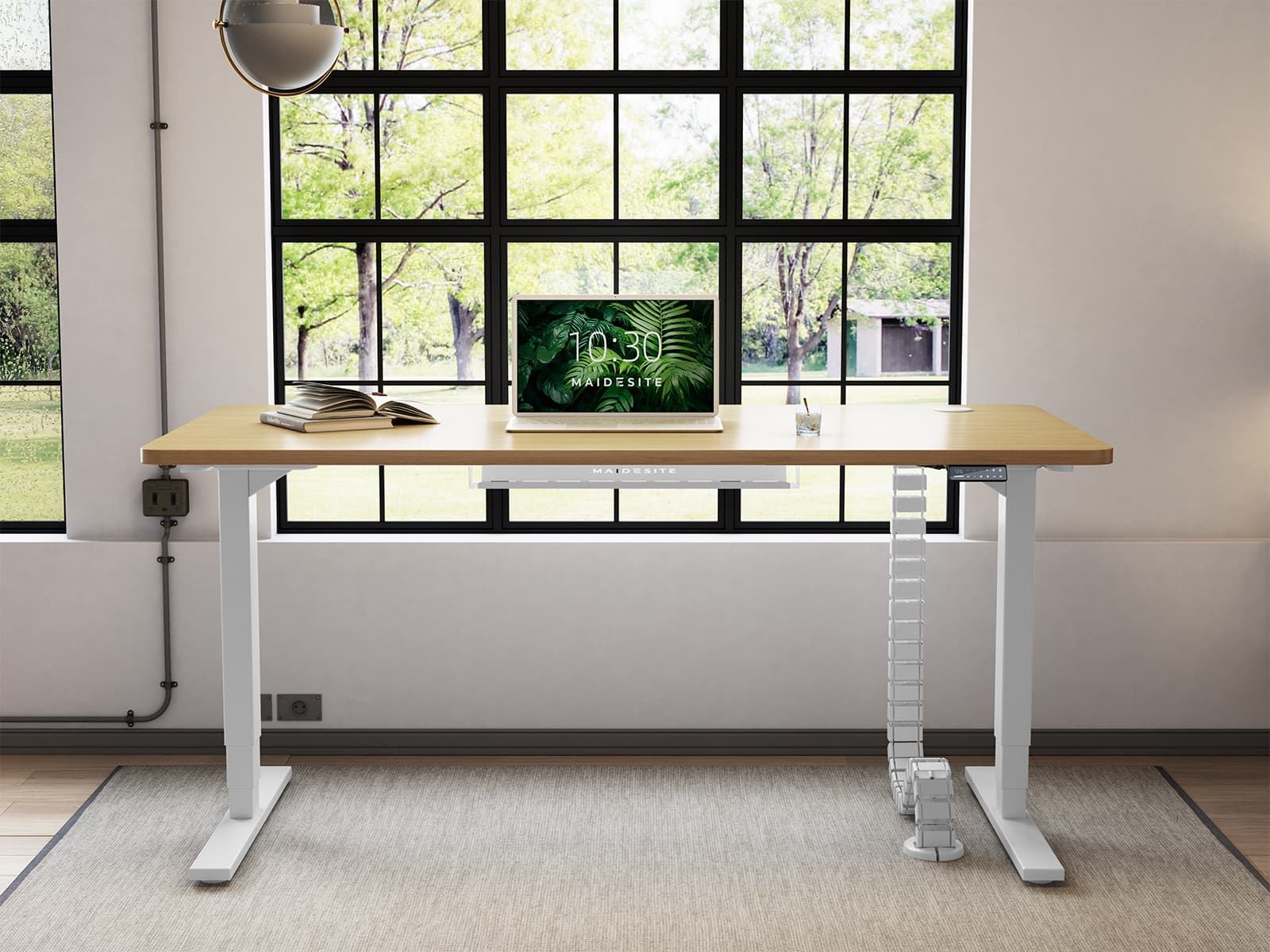 Escritorio Eléctrico Regulable En Altura MAIDeSITe M1 Pro - 160x70 Cm, 4 Memorias, 80 Kg Capacidad, Con Cajón Y Ruedas