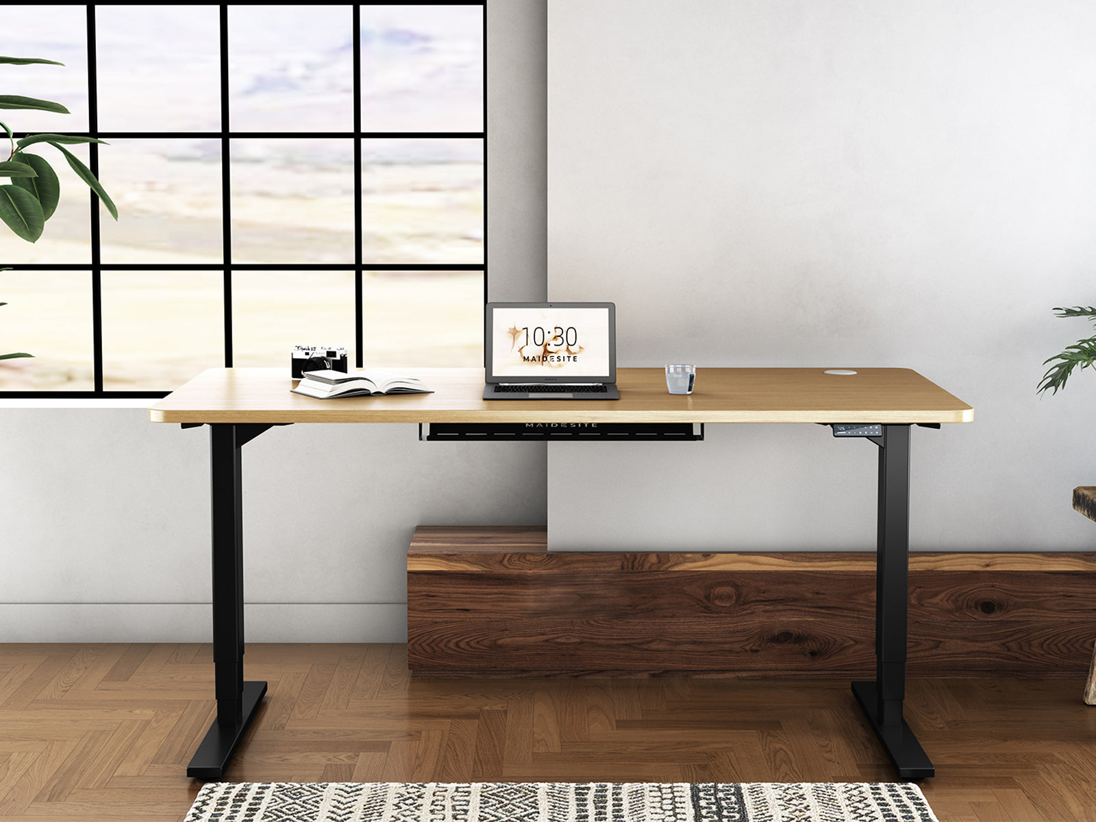 Maidesite T2 Pro Plus-Marco de Escritorio Eléctrico Elevable en Altura Doble Motor