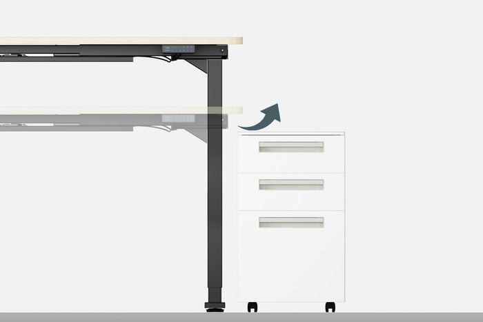 El escritorio eléctrico elevable Maidesite T2 Pro viene con sistema anticolisión para evitar daños a muebles y mascotas