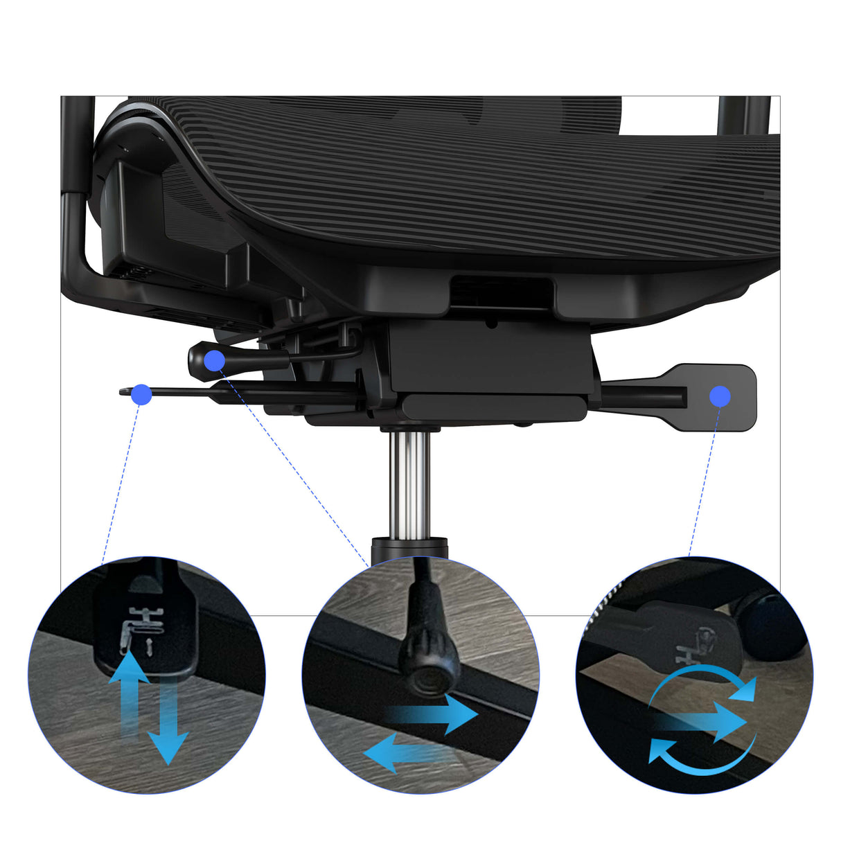 Maidesite silla ergonómica multifunción EC2 con soporte lumbar y reposacabezas