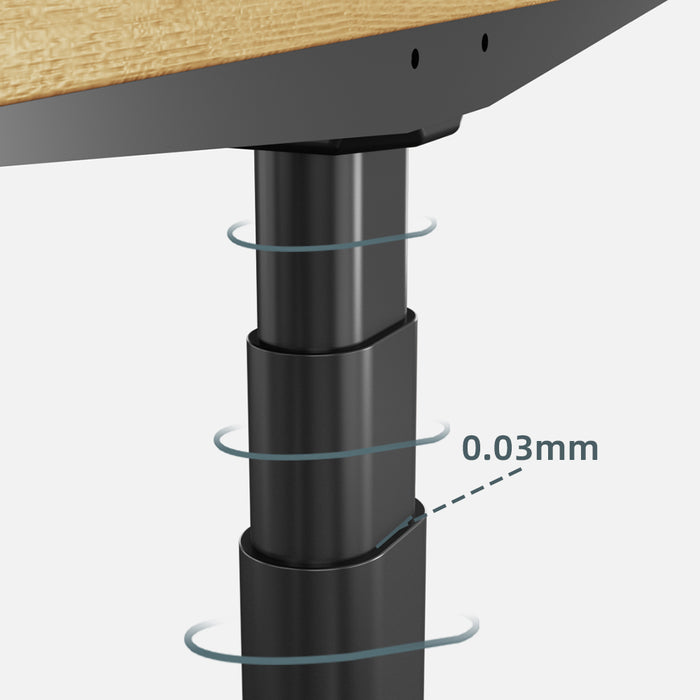 Escritorio ajustable moderna Maidesite TH2 Pro Plus con marco de 3 etapas, espacio pequeño de hasta 3 mm, elevación más rápida y estable