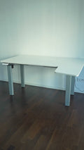Escritorio en forma de L de Maidesite, modelo Canvas, con 4 patas de altura regulable