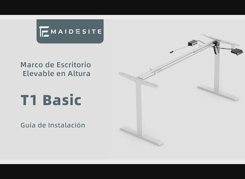 Vídeo de montaje escritorio elevable Maidesite T1 Basic para un mejor montaje