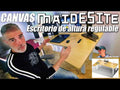 Escritorio en forma de L de Maidesite, modelo Canvas, con 4 patas de altura regulable