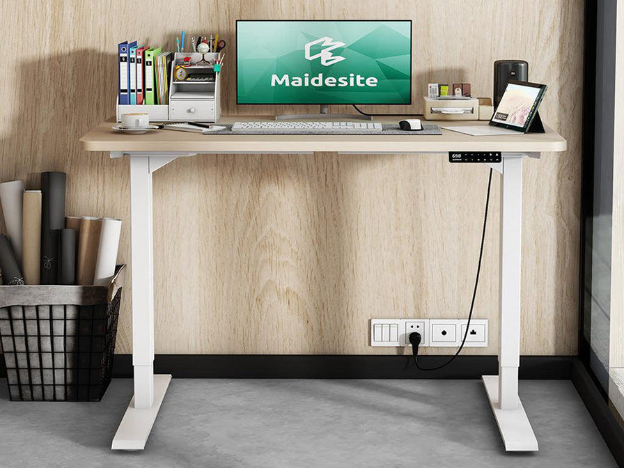 Escritorio elevable con tapa de madera natural de 140x70 cm Maidesite T2 Pro es el mejor para trabajar en casa y en la oficina